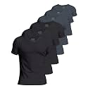 Comfneat Men's 100% Cotton Undershirts V-Neck T-Shirts
