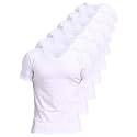 Comfneat Men's 100% Cotton Undershirts V-Neck T-Shirts