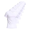 Comfneat Men's 6-Pack 100% Cotton Undershirts Crew Neck T-Shirts