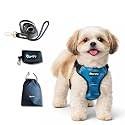 Comfort Adjustable Dog Harness with Free Carry Bag, Padded Leash &amp; Poop Bag Holder, Size M, Leaf Design, Soft Padded Chest &amp; Back, No-Pull Design, Safety Buckles, Reflective Trim