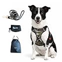 Comfort Adjustable Dog Harness with Free Carry Bag, Padded Leash &amp; Poop Bag Holder, Size L, Camouflage Design, Soft Padded Chest &amp; Back, No-Pull Design, Safety Buckles, Reflective Trim