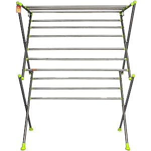towel and clothes racks drying stand for indoor outdoor purpose use made with steel pipe and 12 steel rods with heavy duty shoes base
