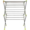 Towel and Clothes Racks Drying Stand for Indoor Outdoor Purpose use Made with Steel Pipe and 12 Steel rods with Heavy Duty Shoes Base (King)