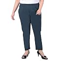 Comfort Lady Regular Fit Elastic Waist Cotton Pencil Pant Casual/Formal Trousers with Dual Side Pockets for Women