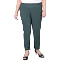 Comfort Lady Regular Fit Elastic Waist Cotton Pencil Pant Casual/Formal Trousers with Dual Side Pockets for Women