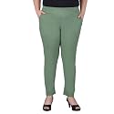 Comfort Lady Regular Fit Elastic Waist Cotton Pencil Pant Casual/Formal Trousers with Dual Side Pockets for Women