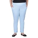 Comfort Lady Regular Fit Elastic Waist Cotton Pencil Pant Casual/Formal Trousers with Dual Side Pockets for Women