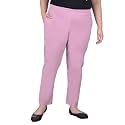 Comfort Lady Regular Fit Elastic Waist Cotton Pencil Pant Casual/Formal Trousers with Dual Side Pockets for Women