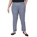 Comfort Lady Regular Fit Elastic Waist Cotton Pencil Pant Casual/Formal Trousers with Dual Side Pockets for Women
