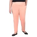 Comfort Lady Regular Fit Elastic Waist Cotton Pencil Pant Casual/Formal Trousers with Dual Side Pockets for Women