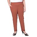 Comfort Lady Regular Fit Elastic Waist Cotton Pencil Pant Casual/Formal Trousers with Dual Side Pockets for Women