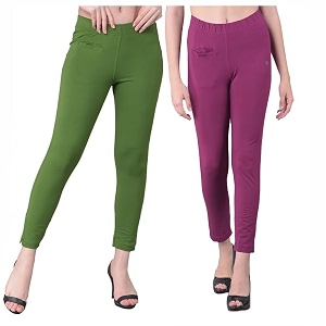 comfort lady women39s cotton blend regular fit for casualformal and daily use kurti pants with front mobile pocket i pack of 2
