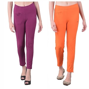 comfort lady women39s cotton blend regular fit for casualformal and daily use kurti pants with front mobile pocket i pack of 2