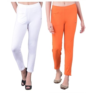 comfort lady women39s cotton blend regular fit for casualformal and daily use kurti pants with front mobile pocket i pack of 2