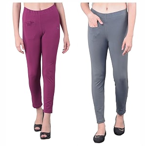 comfort lady women39s cotton blend regular fit for casualformal and daily use kurti pants with front mobile pocket i pack of 2