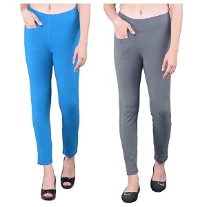 comfort lady women39s cotton blend regular fit for casualformal and daily use kurti pants with front mobile pocket i pack of 2
