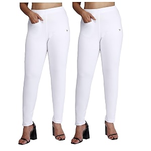 comfort lady women39s cotton blend regular fit for casualformal and daily use kurti pants with front mobile pocket i pack of 2