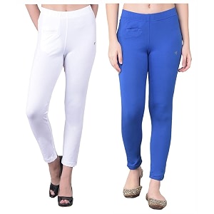 comfort lady women39s cotton blend regular fit for casualformal and daily use kurti pants with front mobile pocket i pack of 2