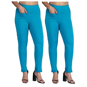 comfort lady women39s cotton blend regular fit for casualformal and daily use kurti pants with front mobile pocket i pack of 2