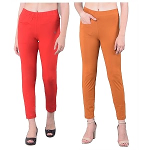 comfort lady women39s cotton blend regular fit for casualformal and daily use kurti pants with front mobile pocket i pack of 2
