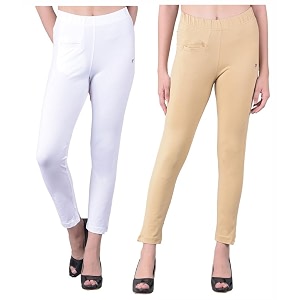 comfort lady women39s cotton blend regular fit for casualformal and daily use kurti pants with front mobile pocket i pack of 2
