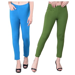 comfort lady women39s cotton blend regular fit for casualformal and daily use kurti pants with front mobile pocket i pack of 2