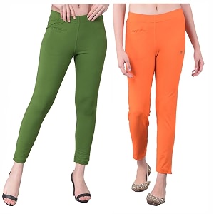 comfort lady women39s cotton blend regular fit for casualformal and daily use kurti pants with front mobile pocket i pack of 2