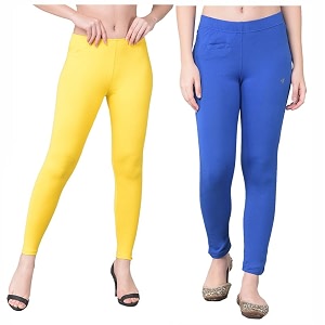 comfort lady women39s cotton blend regular fit for casualformal and daily use kurti pants with front mobile pocket i pack of 2