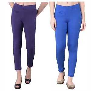 comfort lady women39s cotton blend regular fit for casualformal and daily use kurti pants with front mobile pocket i pack of 2