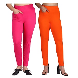 comfort lady women39s cotton blend regular fit for casualformal and daily use kurti pants with front mobile pocket i pack of 2