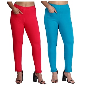 comfort lady women39s cotton blend regular fit for casualformal and daily use kurti pants with front mobile pocket i pack of 2