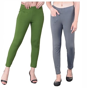 comfort lady women39s cotton blend regular fit for casualformal and daily use kurti pants with front mobile pocket i pack of 2
