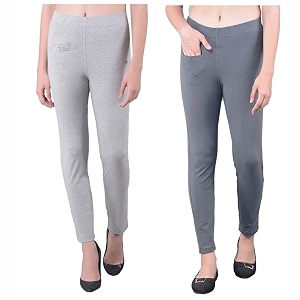 comfort lady women39s cotton blend regular fit for casualformal and daily use kurti pants with front mobile pocket i pack of 2