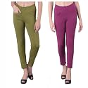 Comfort Lady Women's Cotton Blend Regular Fit for Casual,Formal and Daily Use Kurti Pants with Front Mobile Pocket I Pack of 2