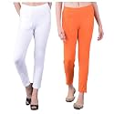 Comfort Lady Women's Cotton Blend Regular Fit for Casual,Formal and Daily Use Kurti Pants with Front Mobile Pocket I Pack of 2