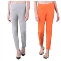 Comfort Lady Women's Cotton Blend Regular Fit for Casual,Formal and Daily Use Kurti Pants with Front Mobile Pocket I Pack of 2