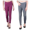 Comfort Lady Women's Cotton Blend Regular Fit for Casual,Formal and Daily Use Kurti Pants with Front Mobile Pocket I Pack of 2