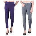 Comfort Lady Women's Cotton Blend Regular Fit for Casual,Formal and Daily Use Kurti Pants with Front Mobile Pocket I Pack of 2