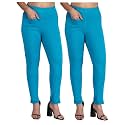 Comfort Lady Women's Cotton Blend Regular Fit for Casual,Formal and Daily Use Kurti Pants with Front Mobile Pocket I Pack of 2