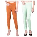 Comfort Lady Women's Cotton Blend Regular Fit for Casual,Formal and Daily Use Kurti Pants with Front Mobile Pocket I Pack of 2