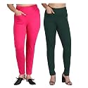 Comfort Lady Women's Cotton Blend Regular Fit for Casual,Formal and Daily Use Kurti Pants with Front Mobile Pocket I Pack of 2