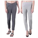 Comfort Lady Women's Cotton Blend Regular Fit for Casual,Formal and Daily Use Kurti Pants with Front Mobile Pocket I Pack of 2