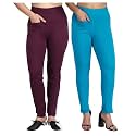 Comfort Lady Women's Cotton Blend Regular Fit for Casual,Formal and Daily Use Kurti Pants with Front Mobile Pocket I Pack of 2