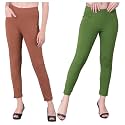 Comfort Lady Women's Cotton Blend Regular Fit for Casual,Formal and Daily Use Kurti Pants with Front Mobile Pocket I Pack of 2