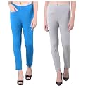 Comfort Lady Women's Cotton Blend Regular Fit for Casual,Formal and Daily Use Kurti Pants with Front Mobile Pocket I Pack of 2