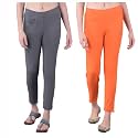 Comfort Lady Women's Cotton Blend Regular Fit for Casual,Formal and Daily Use Kurti Pants with Front Mobile Pocket I Pack of 2