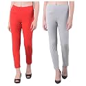Comfort Lady Women's Cotton Blend Regular Fit for Casual,Formal and Daily Use Kurti Pants with Front Mobile Pocket I Pack of 2