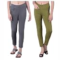 Comfort Lady Women's Cotton Blend Regular Fit for Casual,Formal and Daily Use Kurti Pants with Front Mobile Pocket I Pack of 2