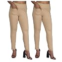 Comfort Lady Women's Cotton Blend Regular Fit for Casual,Formal and Daily Use Kurti Pants with Front Mobile Pocket I Pack of 2