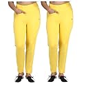 Comfort Lady Women's Cotton Blend Regular Fit for Casual,Formal and Daily Use Kurti Pants with Front Mobile Pocket I Pack of 2
